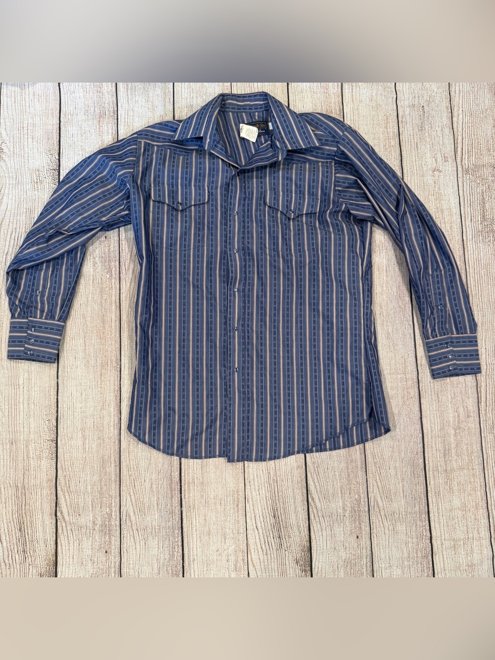 Vtg Men’s 16-33 Panhandle Slim Multicolor Striped Western Shirt Cowboy USA Snap